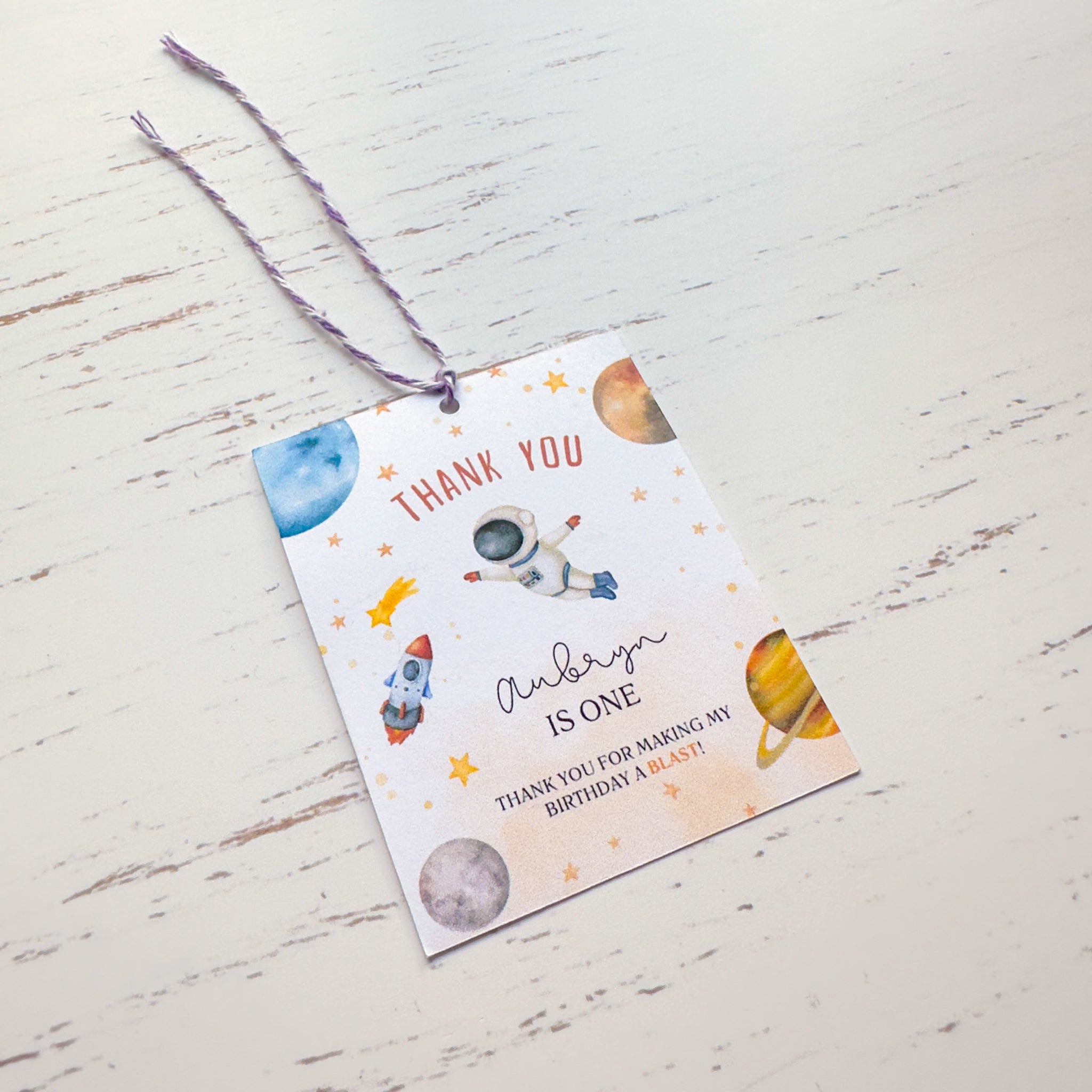 Space Galaxy Gift Tag