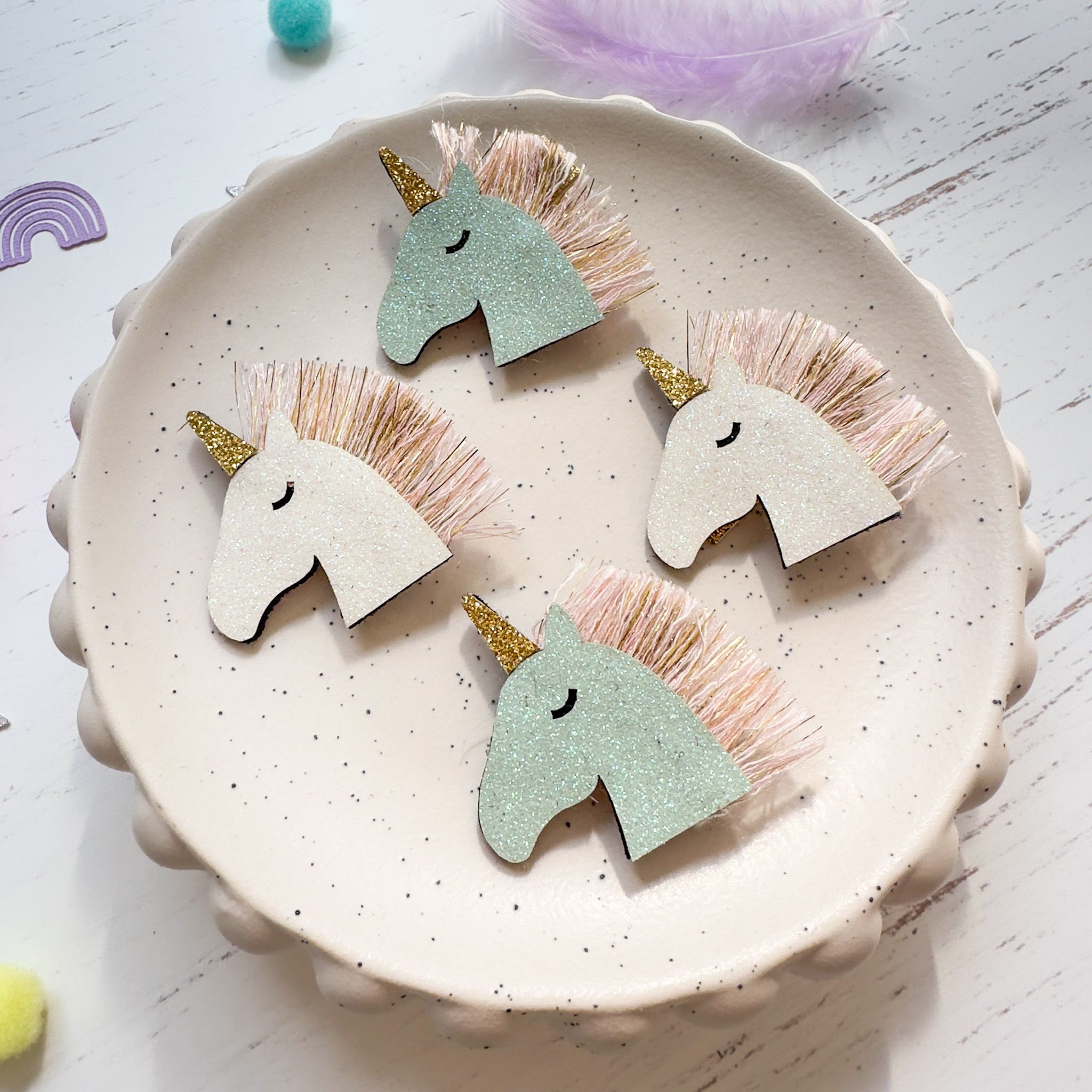 Unicorn Glitter Hairpin