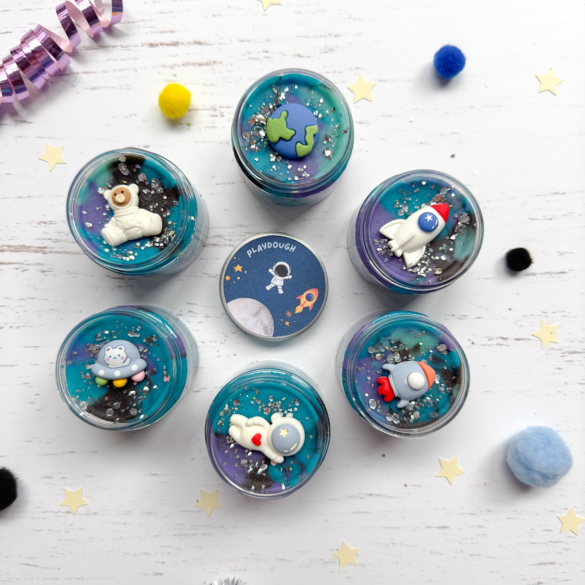 Space Astronaut Playdough Party Favours