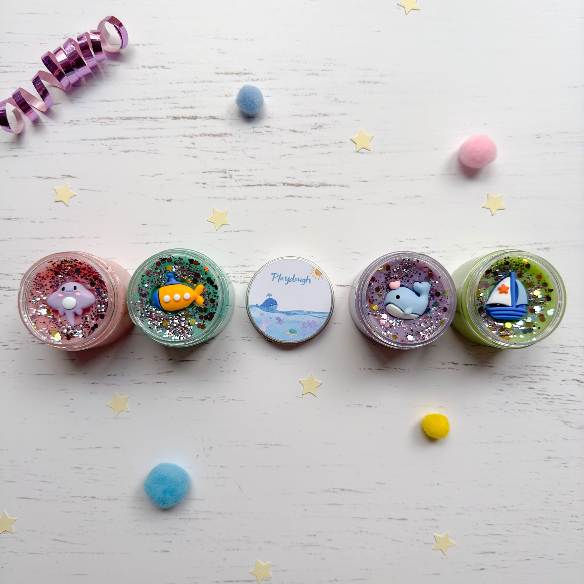 Under The Sea Charm Playdough Party Favours