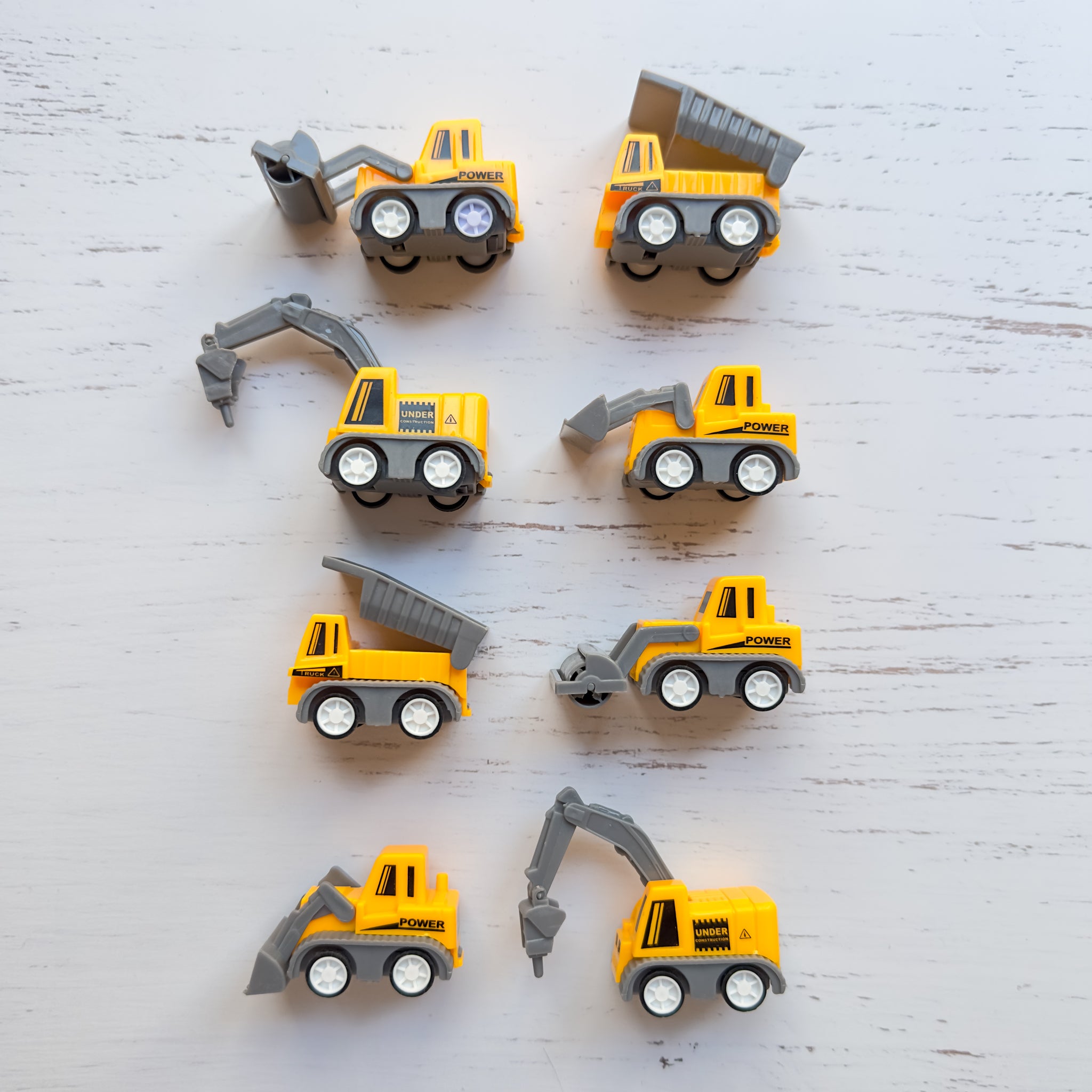 Mini Pull Back Construction Trucks