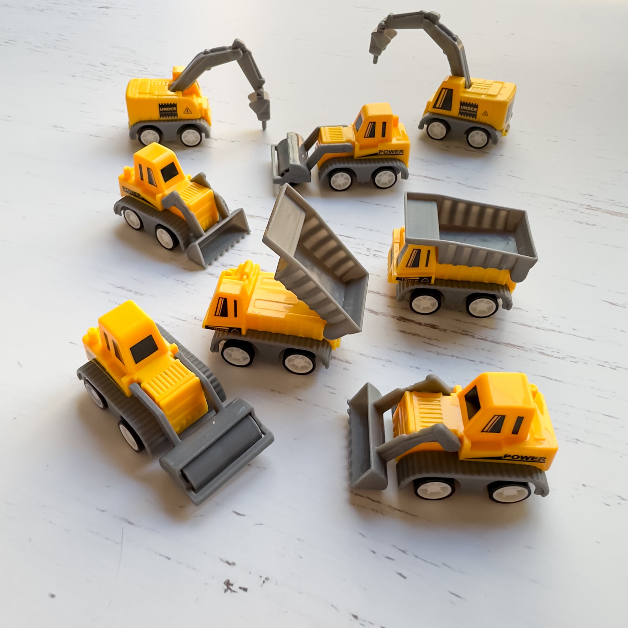 Mini Pull Back Construction Trucks