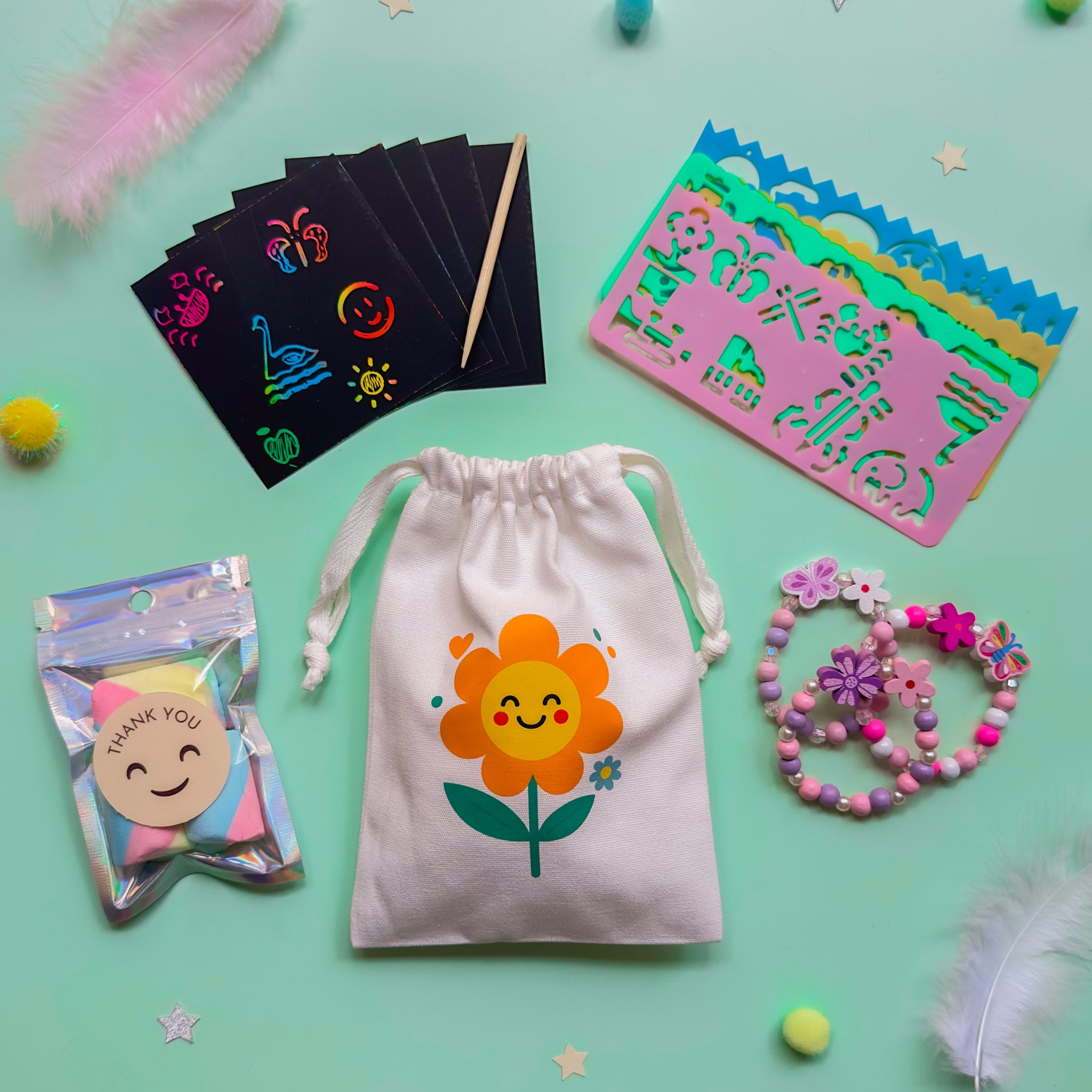 Smiley Flower Premade Party Bags