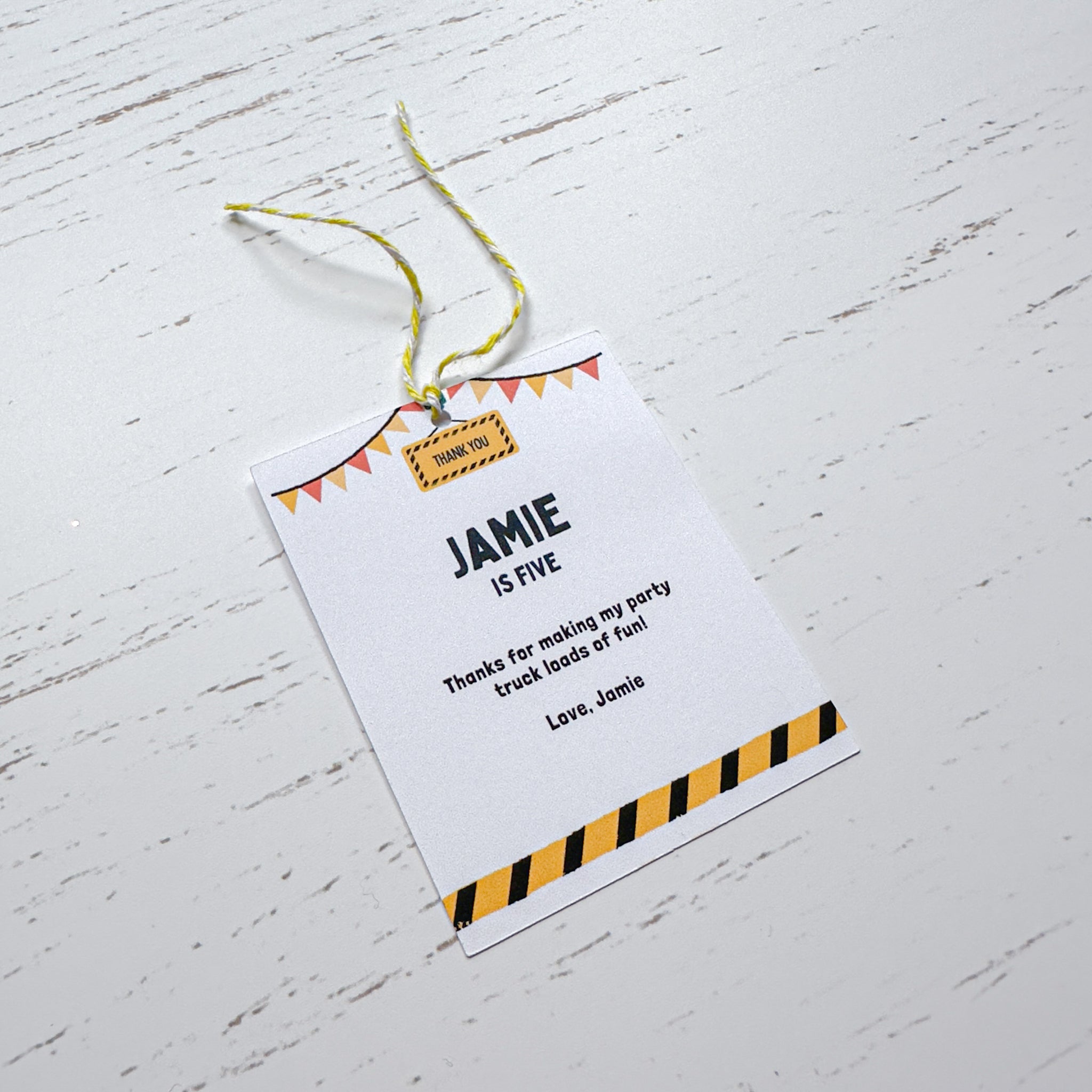 Construction Gift Tag