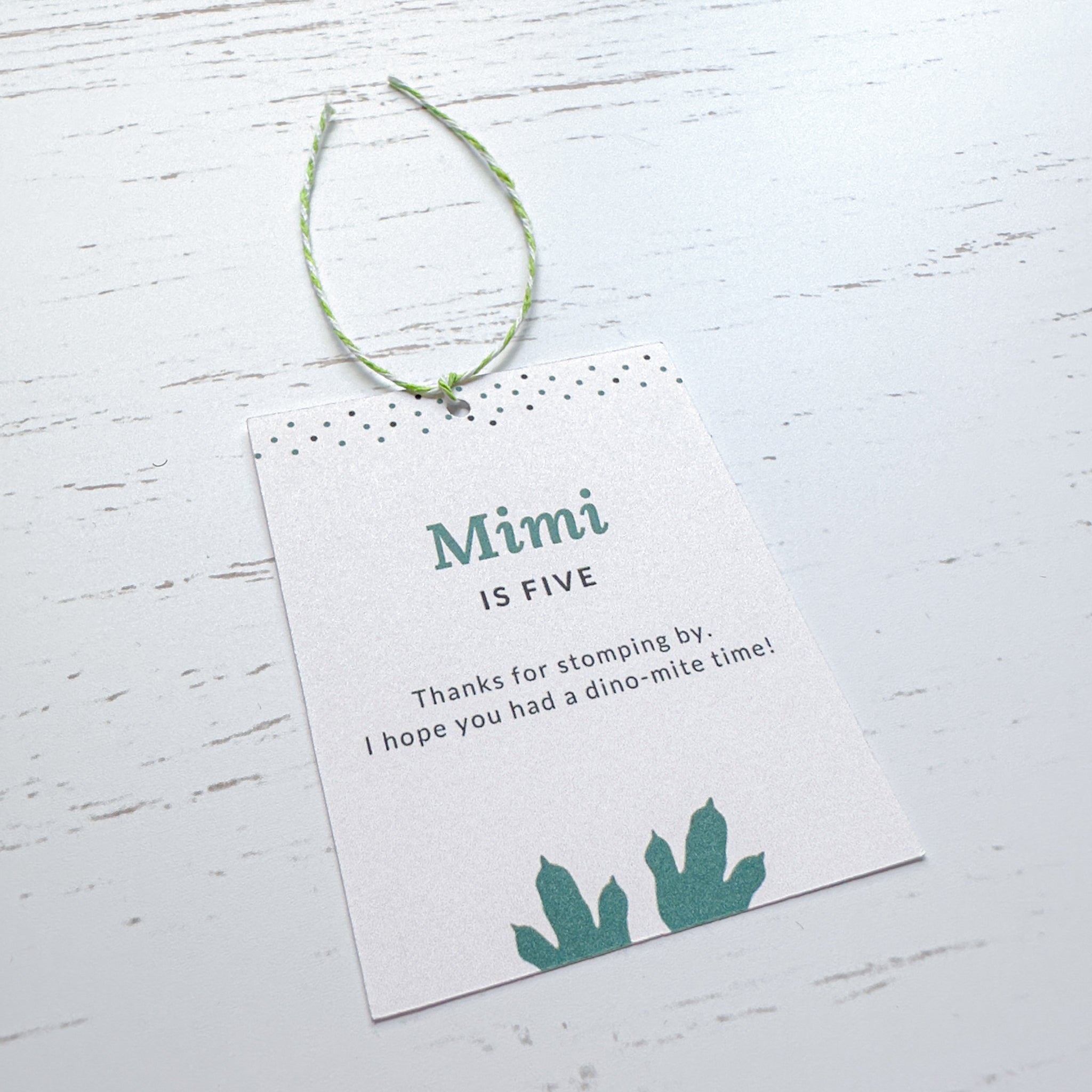 Little Dinosaur Gift Tag