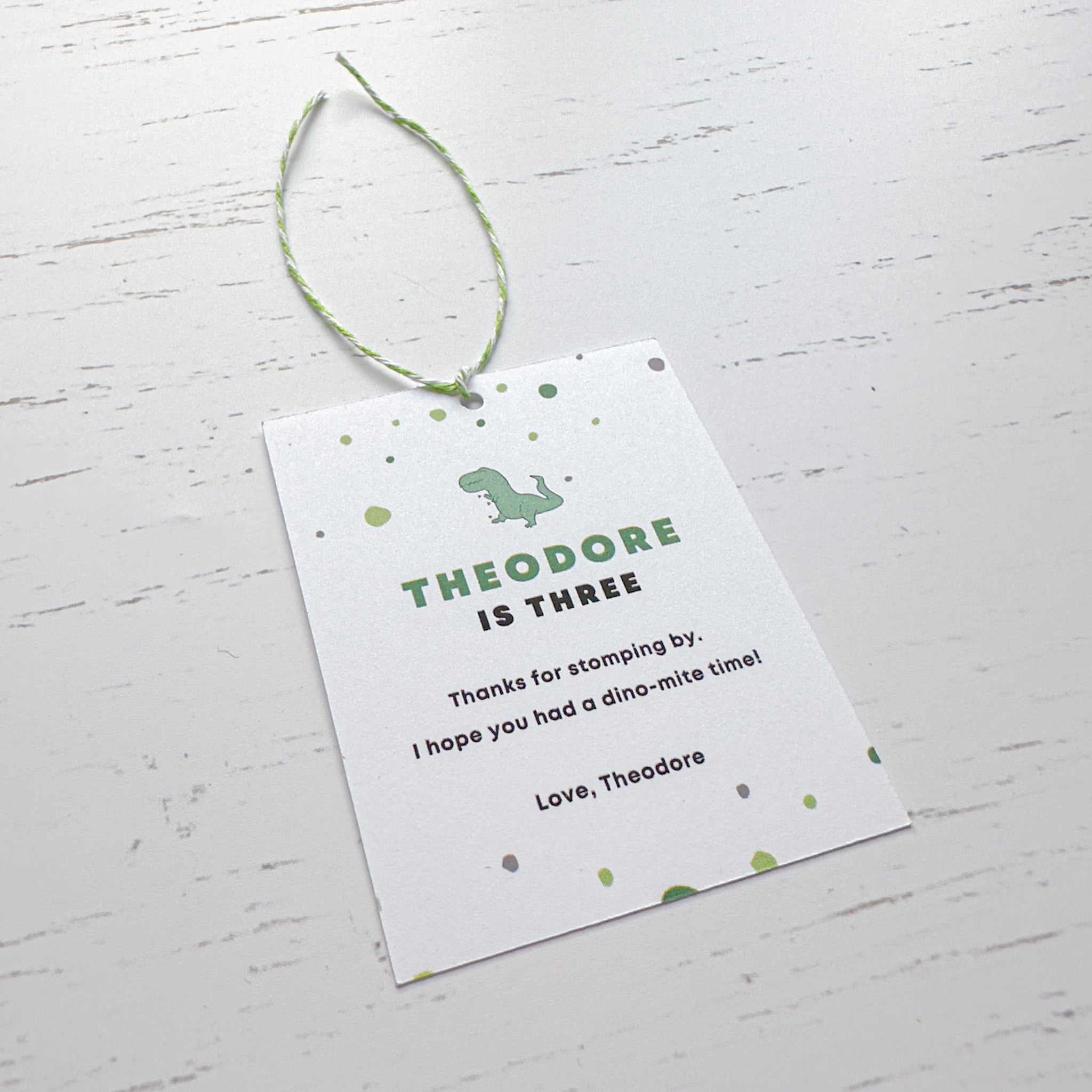 Dinosaur Gift Tag