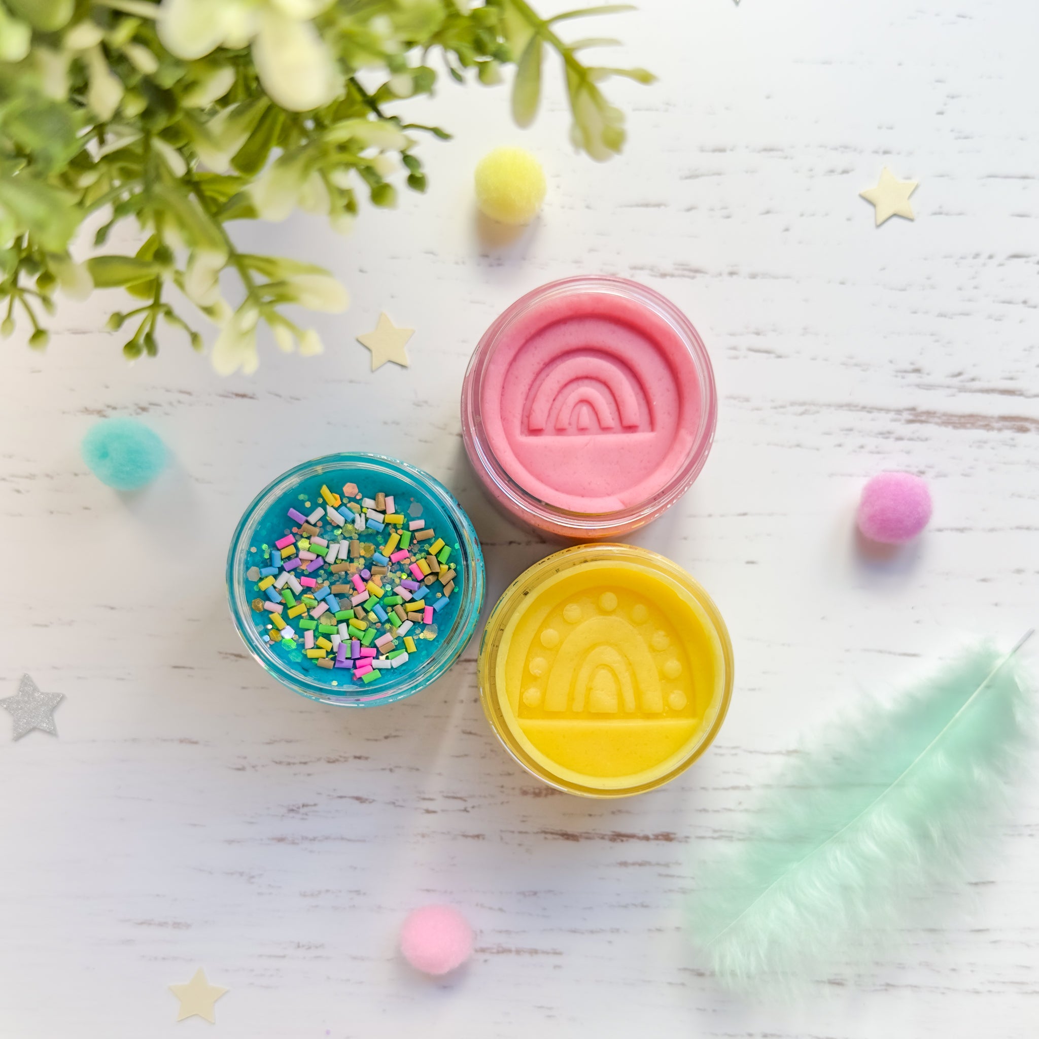 Rainbow Playdough Party Favours