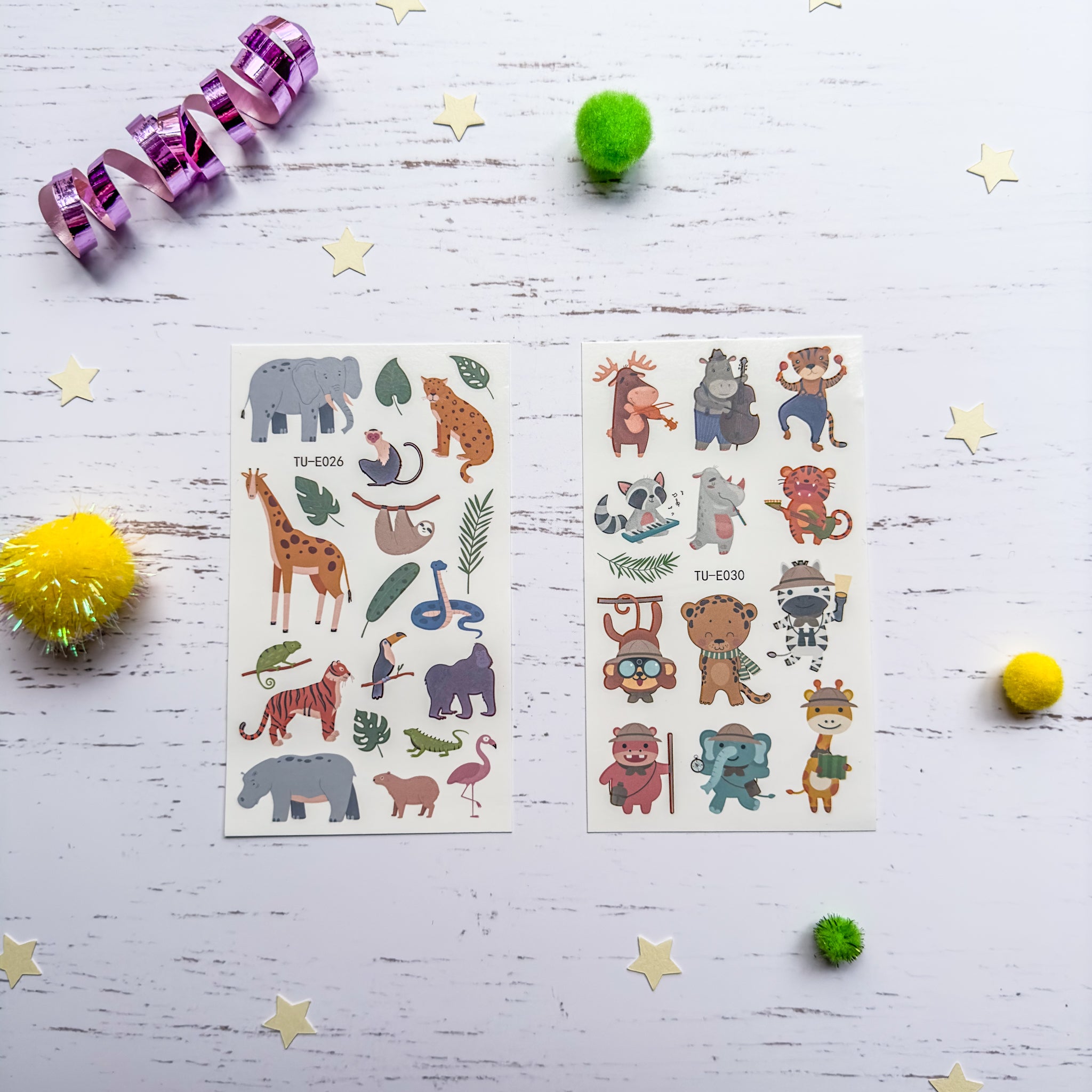 Jungle Animal Temporary Tattoo