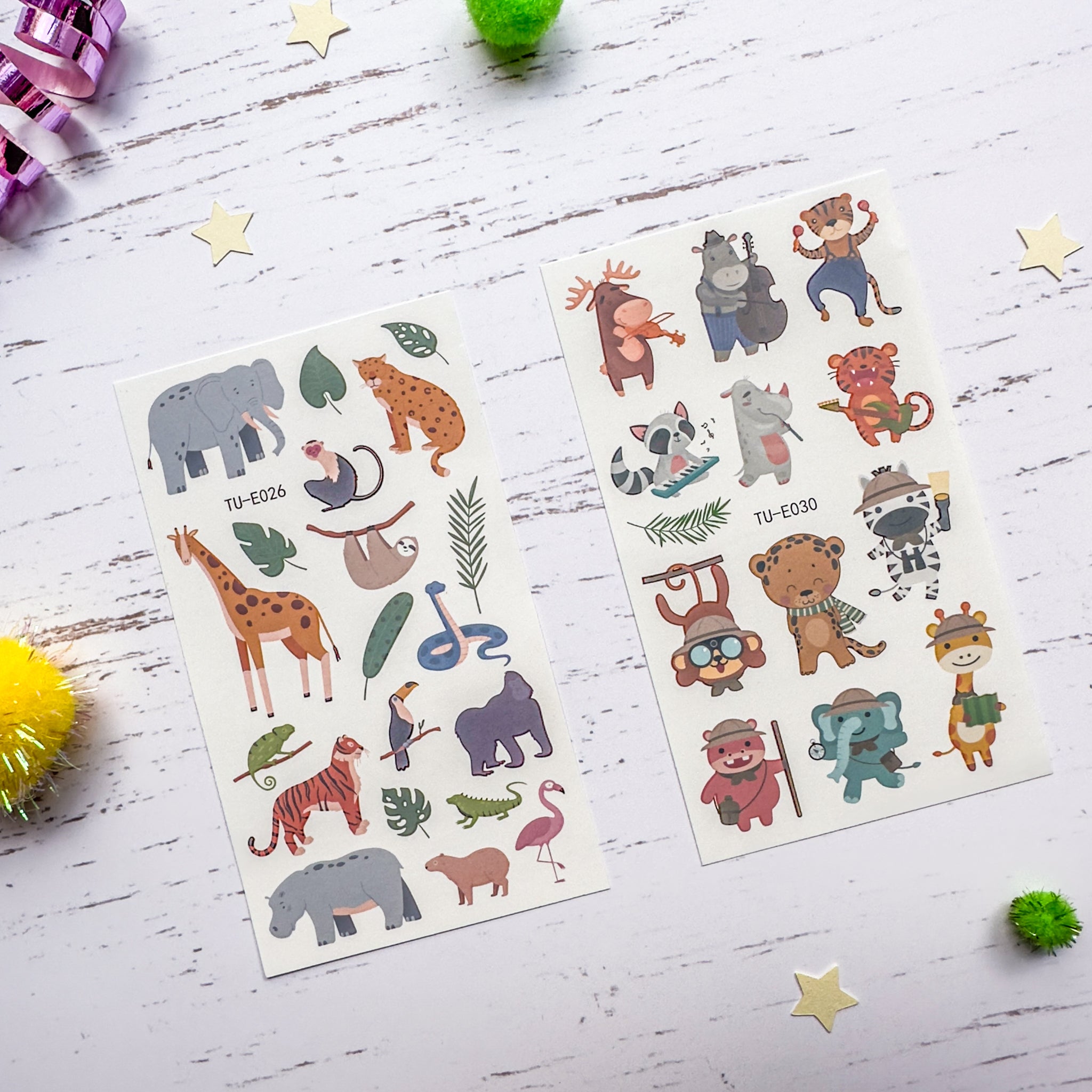 Jungle Animal Temporary Tattoo