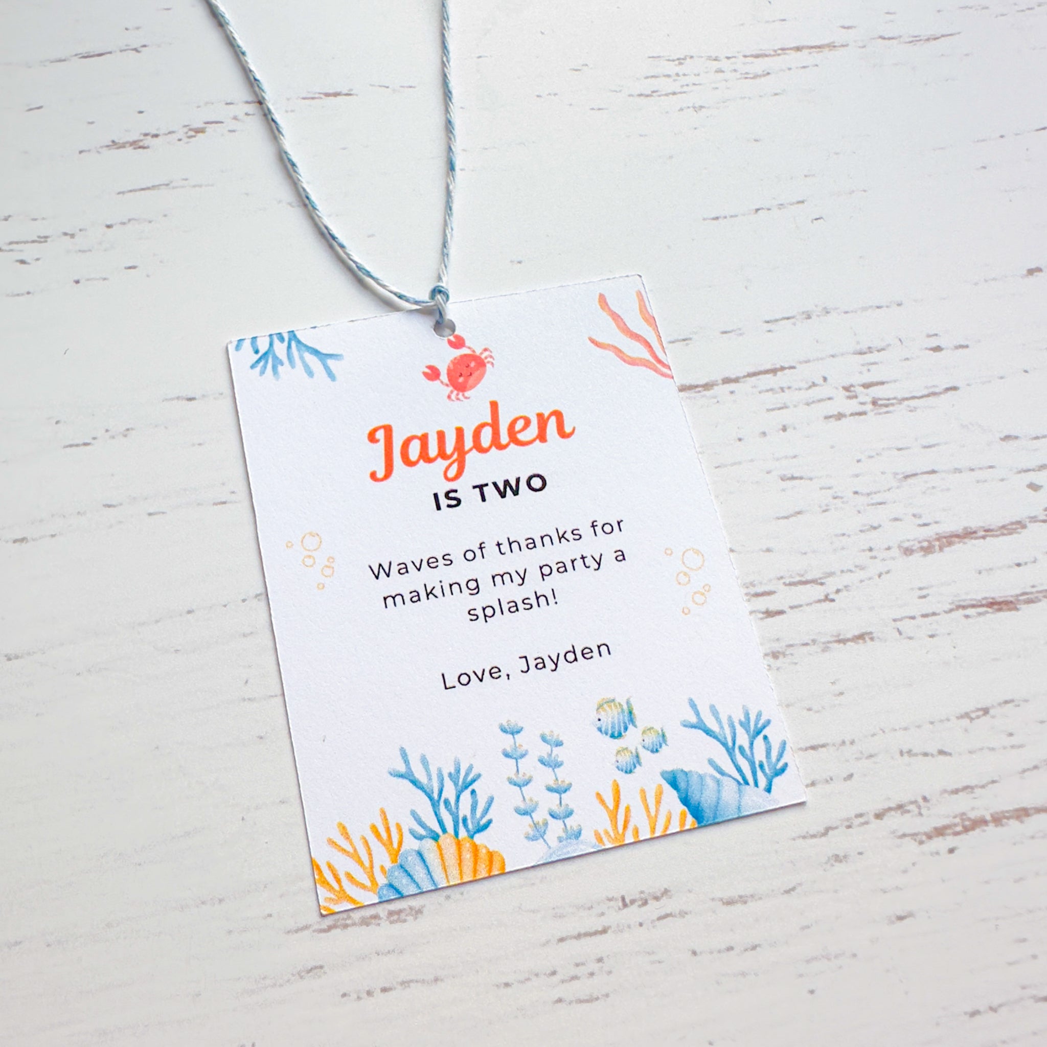 Under The Sea Gift Tag