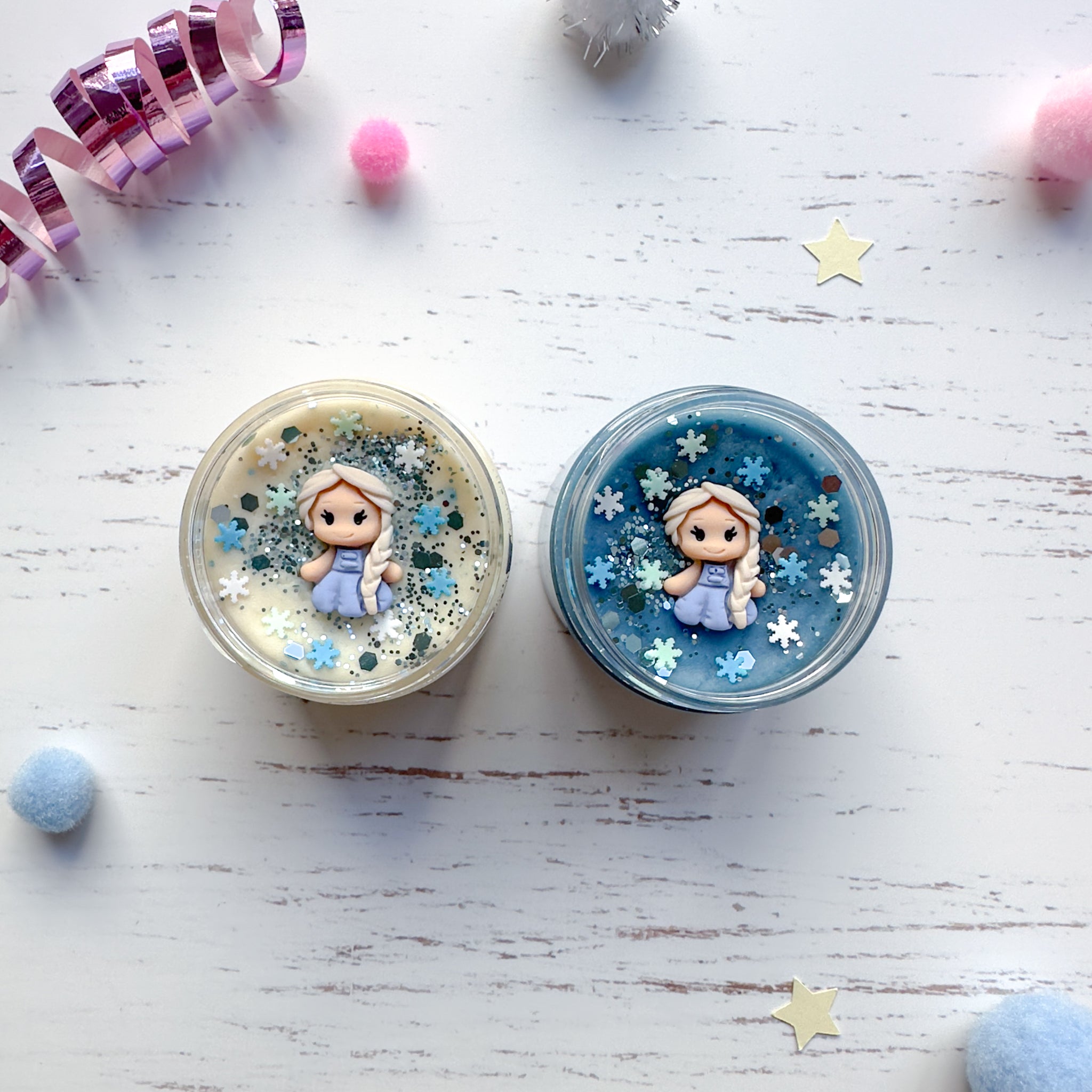 Snowflake Elsa Playdough Party Favours