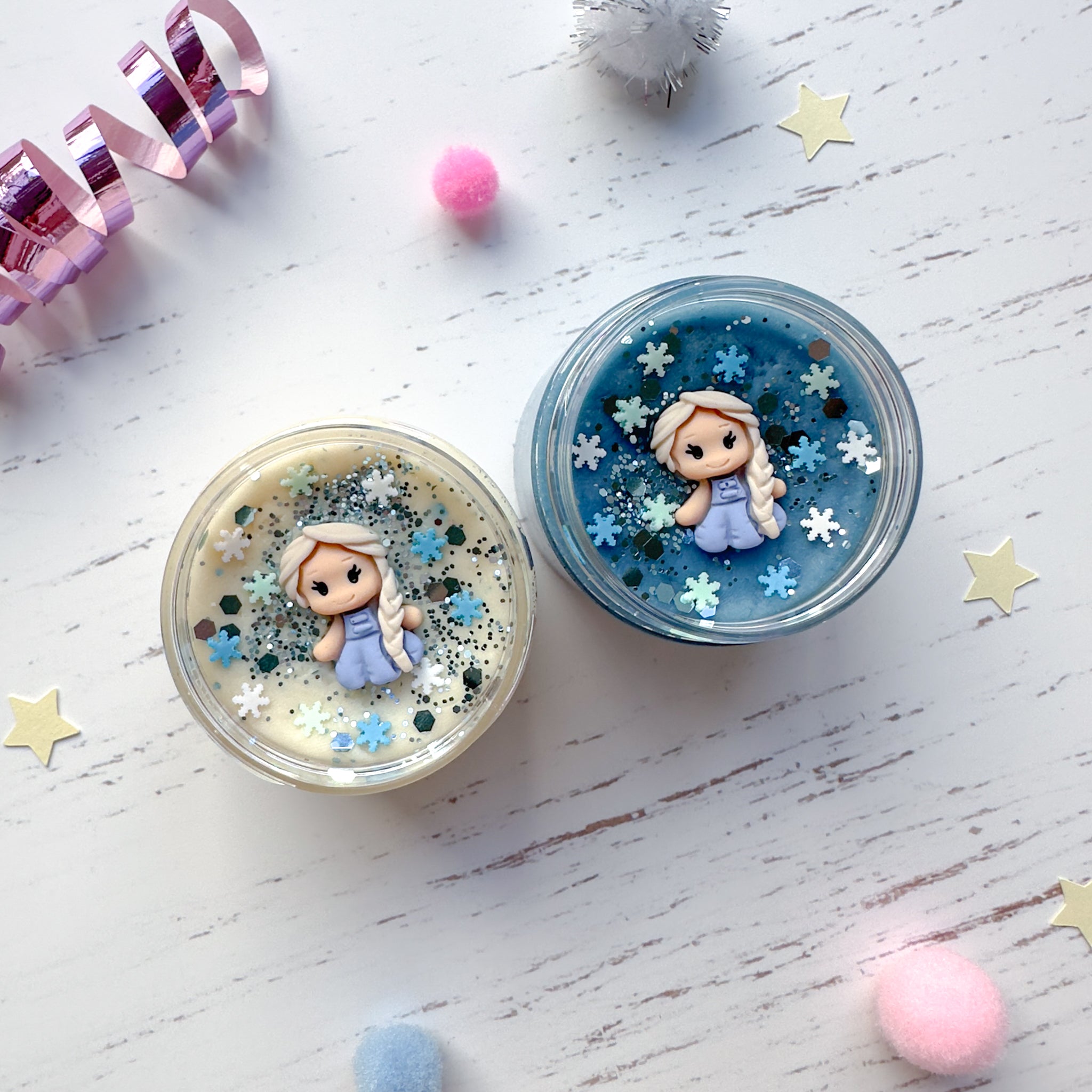 Snowflake Elsa Playdough Party Favours