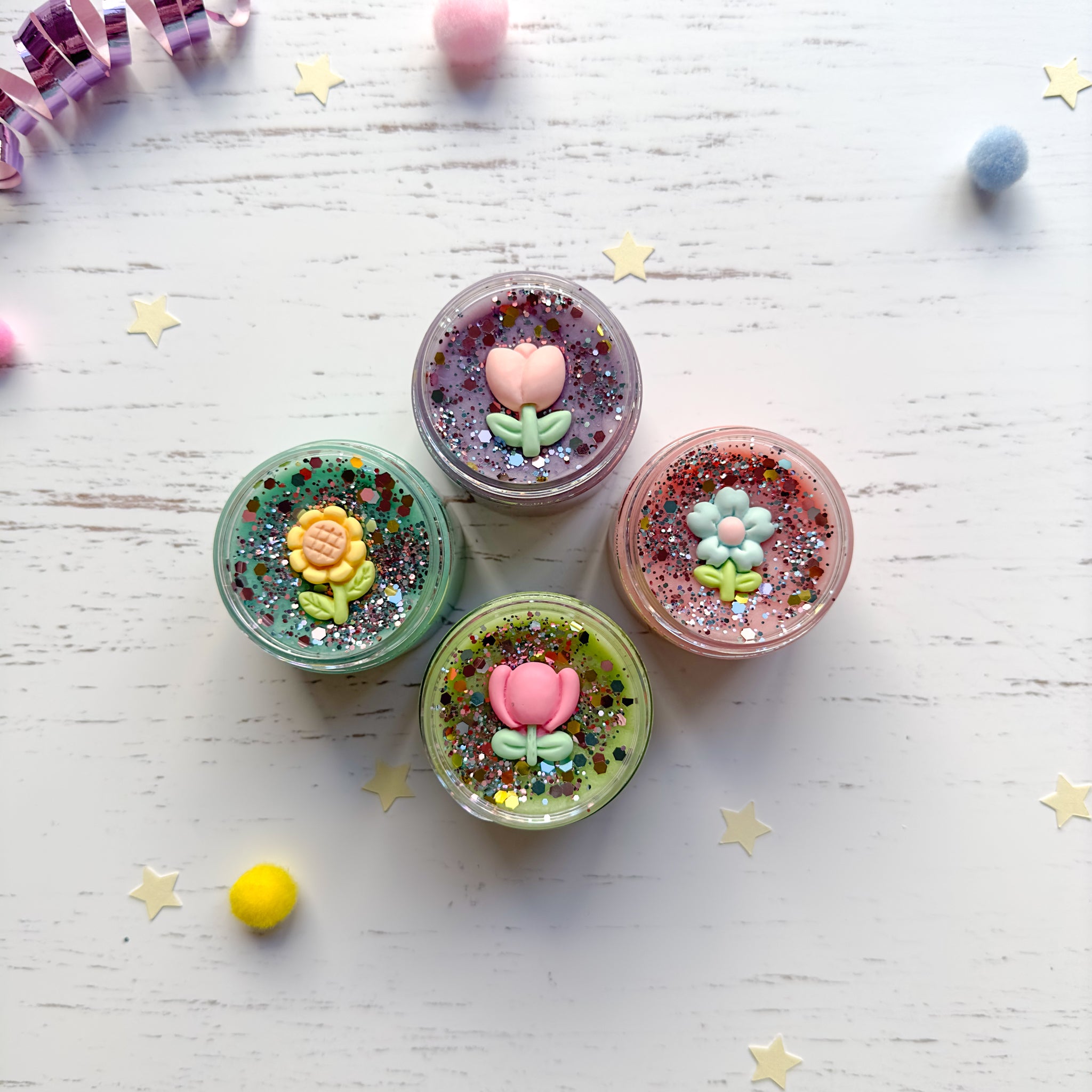 Flower Playdough Party Favours