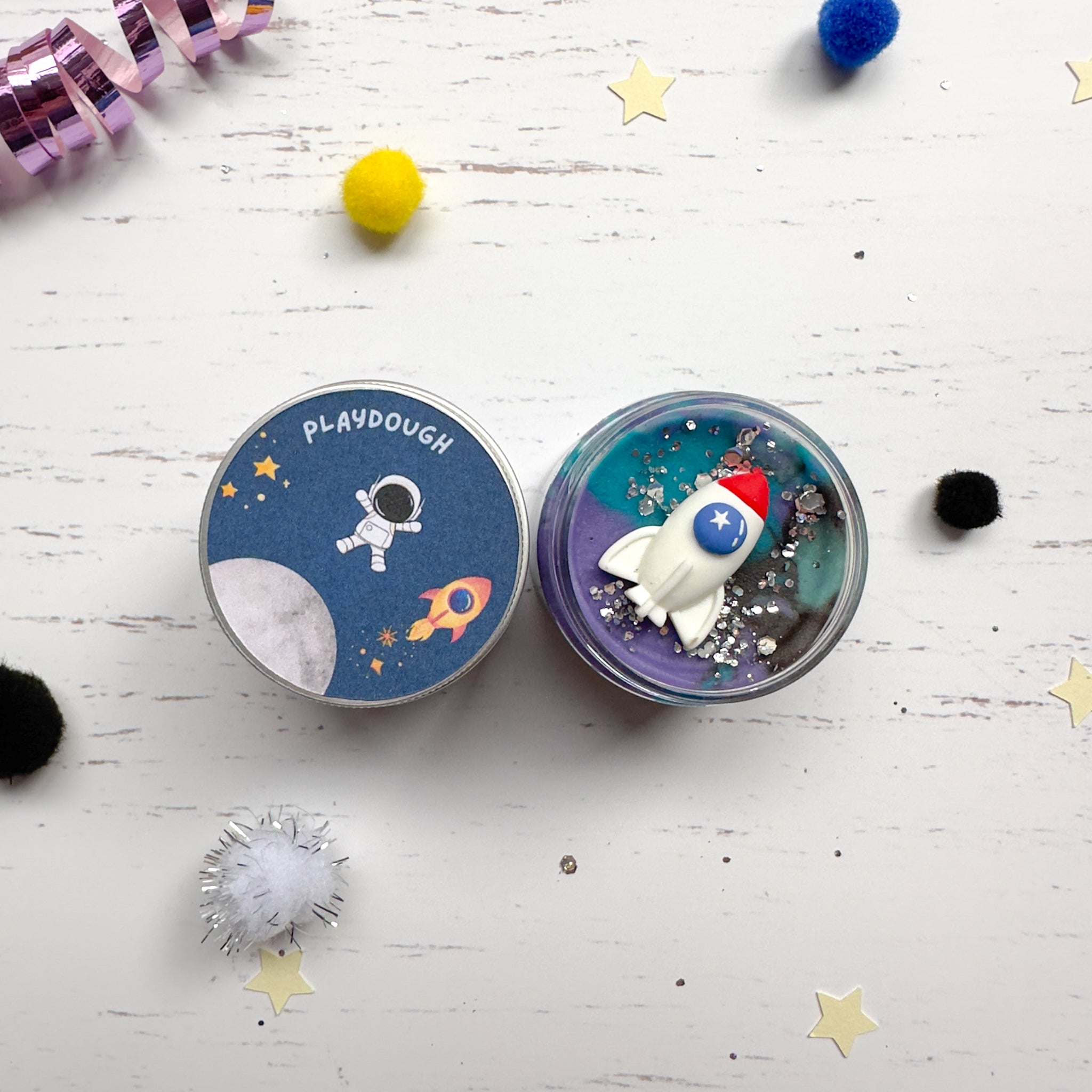 Space Astronaut Playdough Party Favours