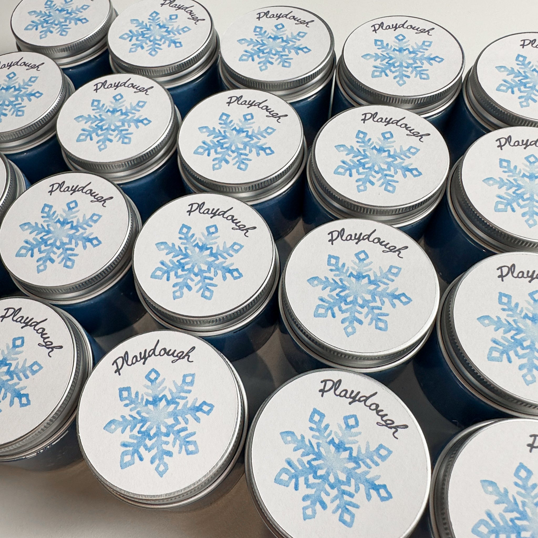 Snowflake Playdough Party Favours