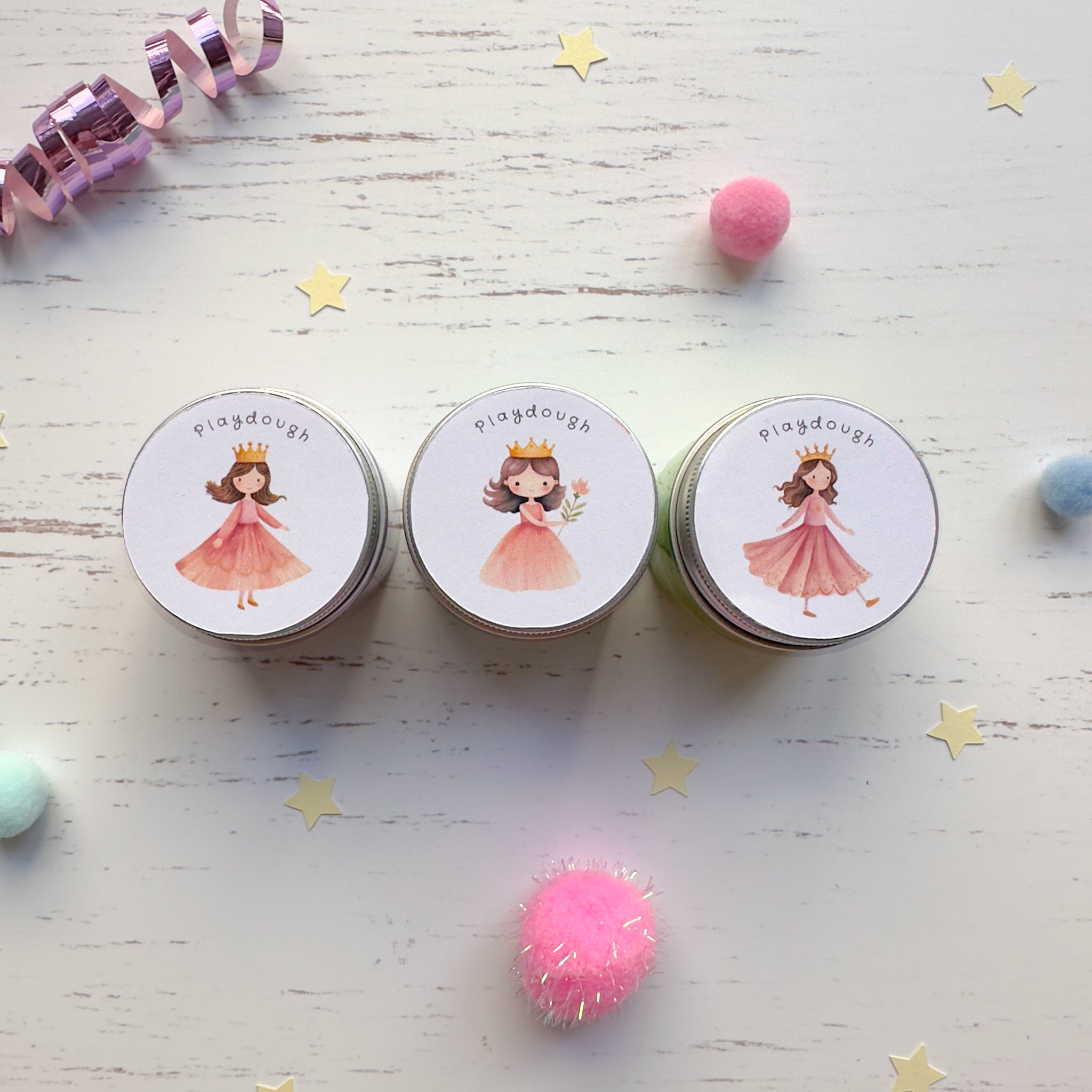 Princess Playdough Party Favours