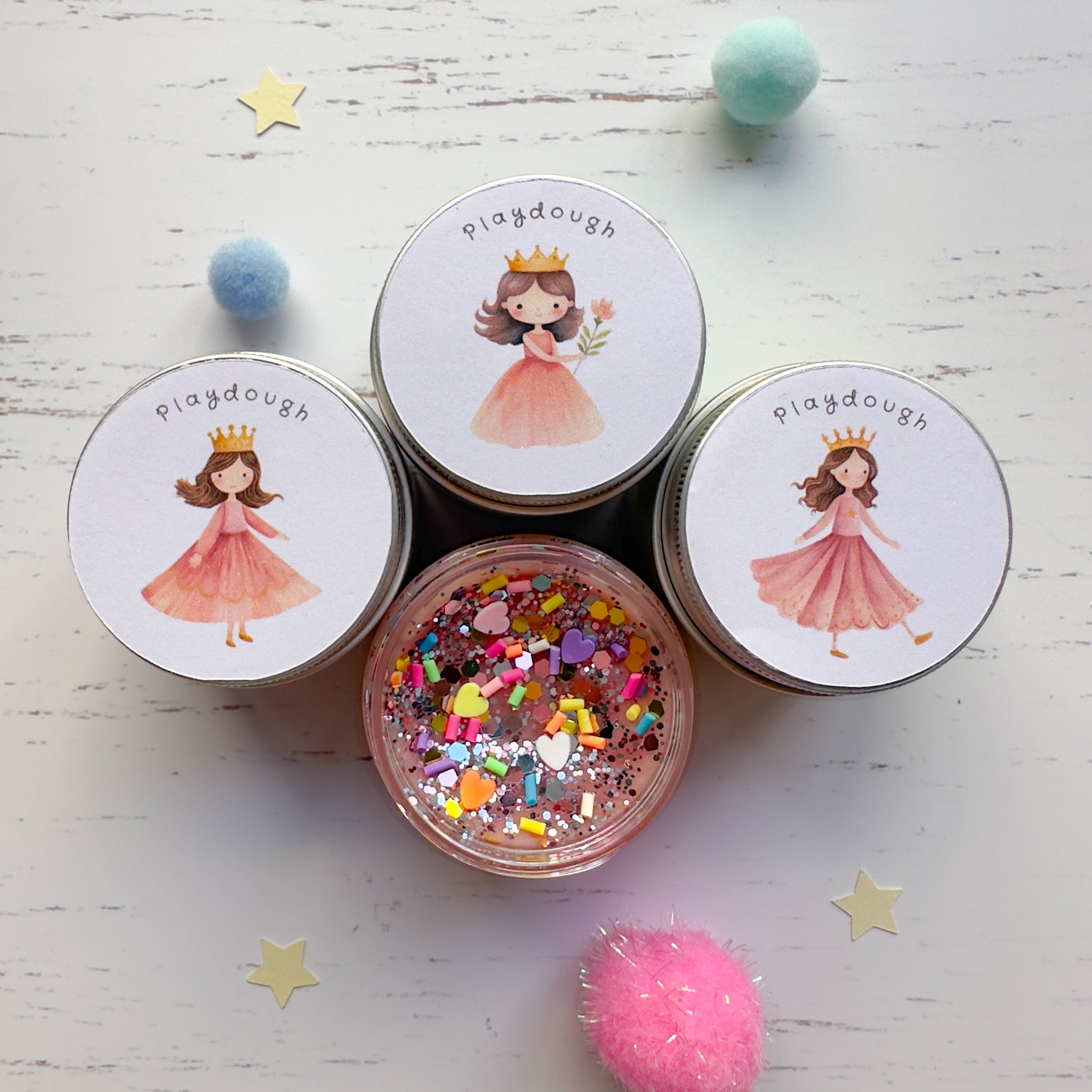 Princess Playdough Party Favours