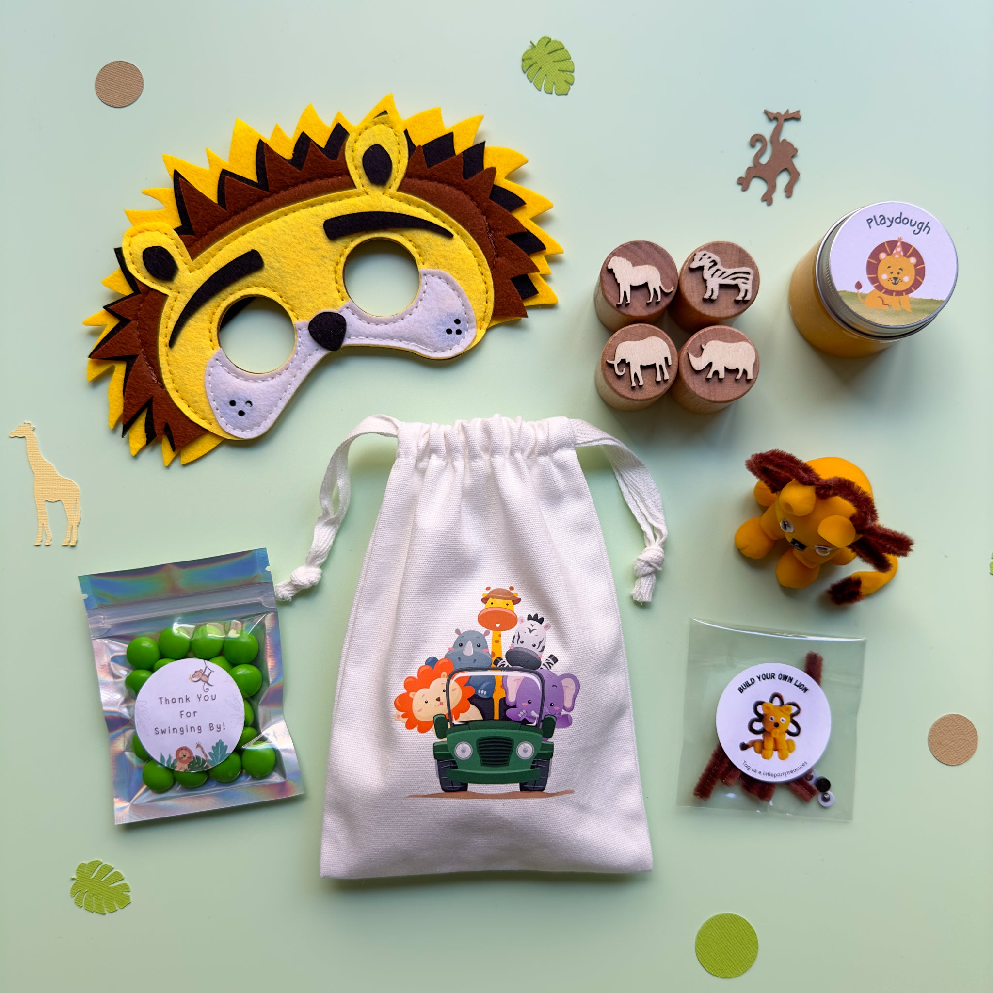 Jungle Animal Safari Premade Party Bags