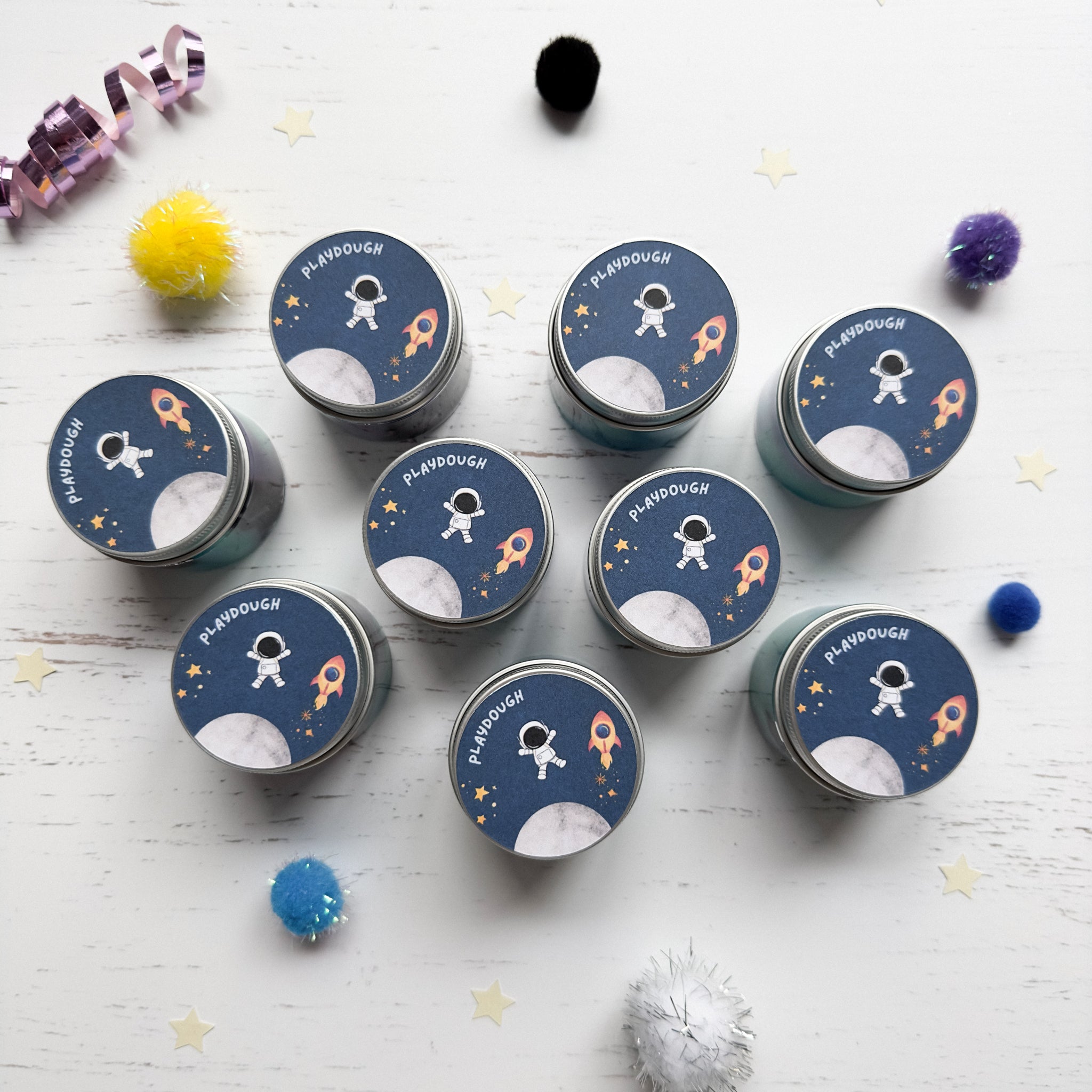 Space Astronaut Playdough Party Favours