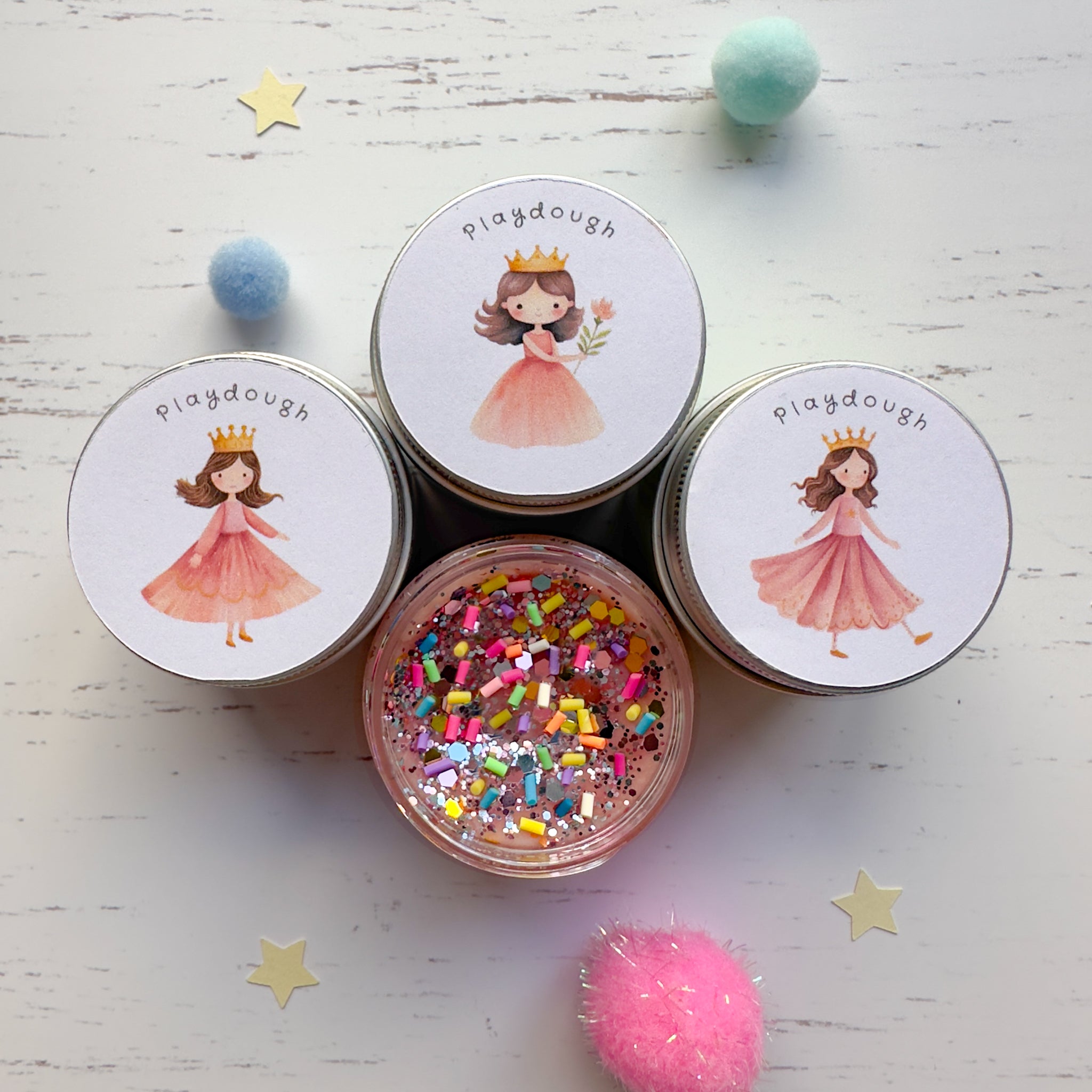 Princess Playdough Party Favours